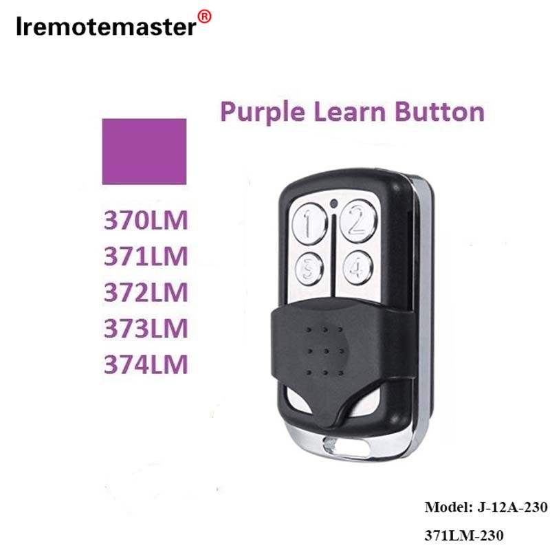 Za 370LM, 371LM, 372LM, 373LM, 374LM Purple Learn Button 315MHz Rolling Code